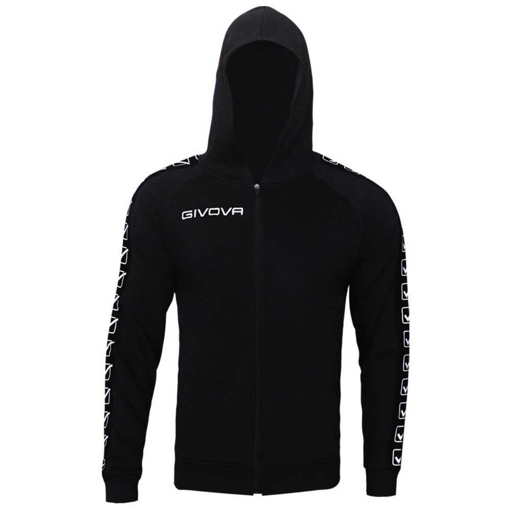 Givova Band Unisex Adult Zip Sweatshirt (Pack of 1) Black
