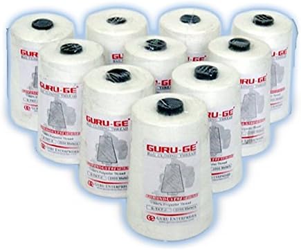 Polyester Bag Closer Machine Thread (2000m/6560ft - Colour-White - Set of 10)