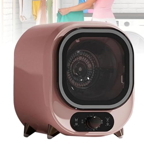 Oiyekntd Secadora pequeña, Condensador ventilado de 5 kg, Secadora centrífuga portátil y compacta | Montaje en Pared con Capacidad de Carga de 0,8 kg, solución Ideal para encimeras en hogares Pink