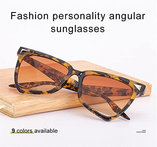 Men and Women Cat Eye Large Frame Color Sunglasses Outdoor Sunshade Decoration (Color : G, Size : Medium)2