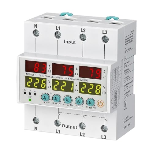 Relais AVR-XXTF 80A pour éliminer la surtension sur réseau triphasé 380V