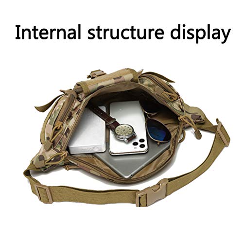 Cogihome Mochila de cintura tática, bolsa de cintura para garrafa de água de viagem de nylon, bolsa