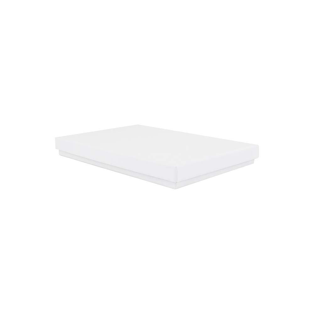 Packaging World A6 Eco-friendly Luxury Rigid Presentation Gift Box, 170 x 121 x 20mm, White | Shallow Gift Box Suitable For Clothes, Books, Stationery & More | 2-Piece Design, Recyclable, Kraft Paper