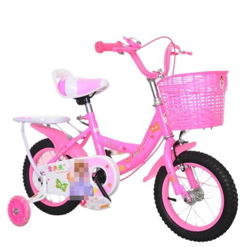 男の子女の子のための子供用自転車 幼児用自転車 ランニングバイク 誕生日プレゼント 子供のギフト バランス感覚養成 おしゃれ ガール ボーイズ ユニセッ (16インチ,後部座席,ピンク)