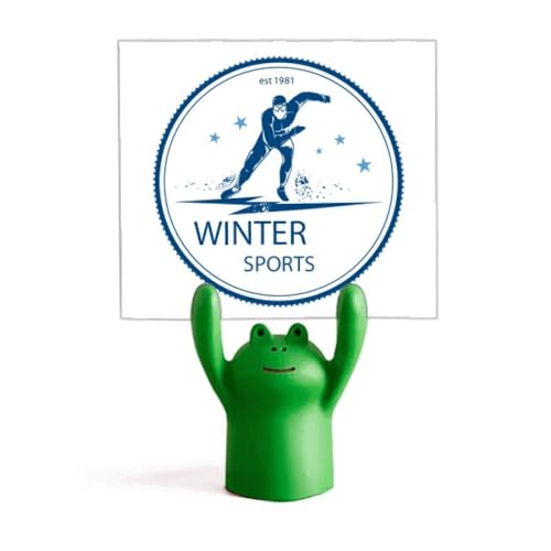 Porte-mémo ski et bottes avec grenouille cadeau pour skieur