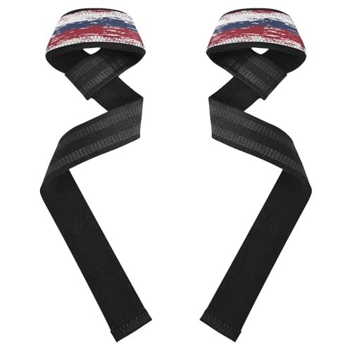 STAYTOP Colorful Stripes Wrist Straps for Weightlifting,Lifting Straps with Neoprene Cushioned Wrist Padded and Anti-Skid Silicone for Strength Training,Bodybuilding,Deadlifting