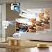 [Auto Focus/Keystone] Smart Projector 4K with Android 9.0 1080P Native 500 ANSI, Ceiling Projector with WiFi 6 and Bluetooth Object Avoidance, and Screen Adaption（White）