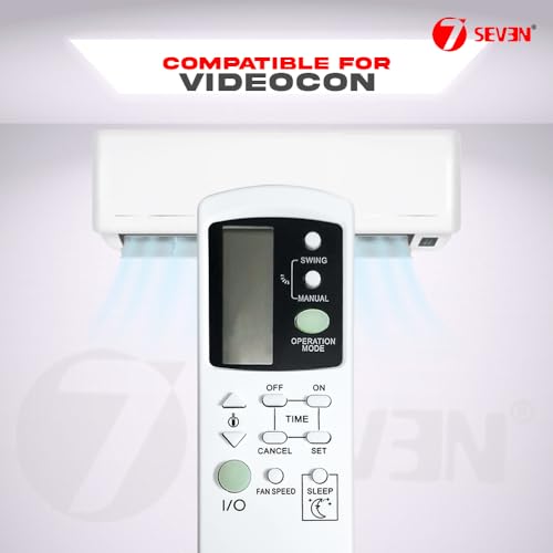 Image of 7SEVEN Compatible with Videocon AC Remote Control Model 39 Suitable for 1 1.5 2 Ton Window and Spilt Air Conditioner - Match Key by Key Exactly with Existing Remote Function