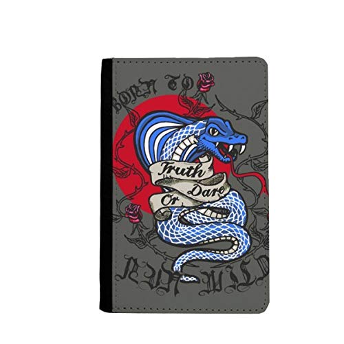 Étui portefeuille pour cartes passeport motif serpent voyage chic