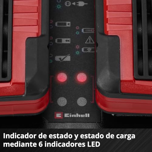 Cargador Einhell Power X-Twincharger 4A Power X-Change de 18 V con carga simultánea 7