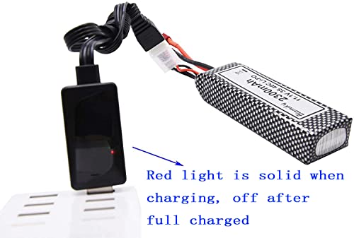 Blomiky 2 Pack 11.1V 3S 2200Mah 24.42Wh Li-Polymer Rechargeable Battery With Deans T Plug And Charger Cable For Rc Truck Airplane Drone 11.1V 2200Mah T #TOP2