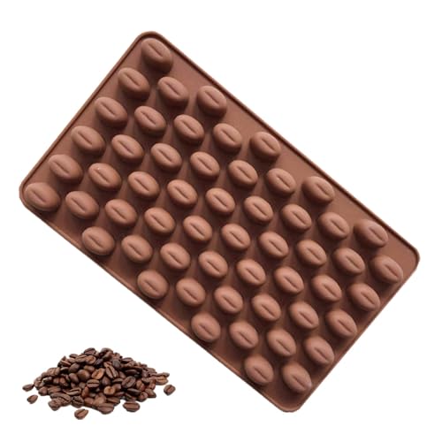 グミ型、シリコンチョコレート型 | ハードキャンディ用シリコンモールド | ローズコーヒー豆の形のチョコレートバーシリコンモールドケーキデコレーション用カップケーキトッパーキャンディーグミ