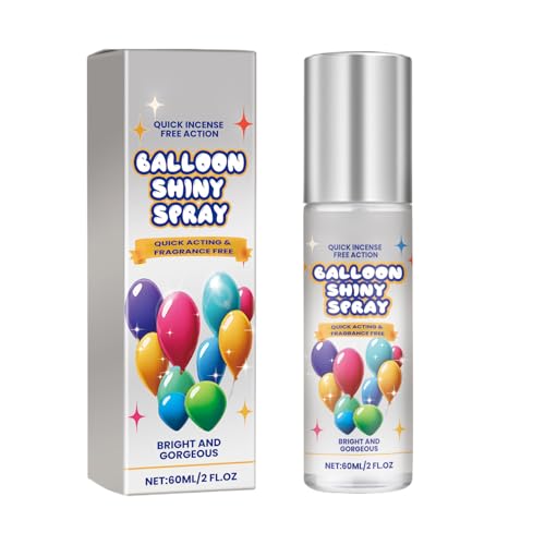 Ballon Glanzspray 60ml | Hochglanz-Spray Für Latexballons | Schnelltrocknend & Langzeit-Glanz | Ideal Für Hochzeiten, Geburtstage & Events | Professioneller Ballon Aufheller Für Partydeko