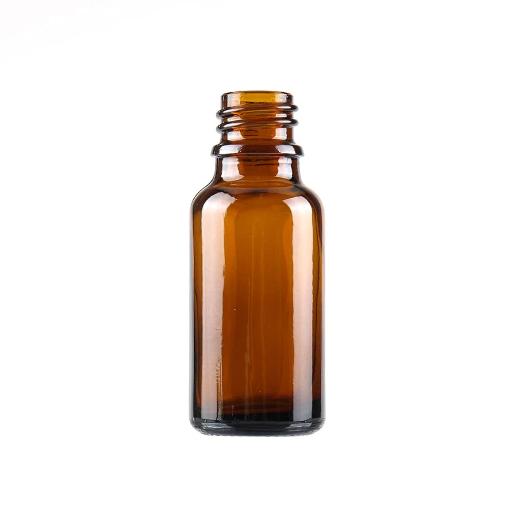 24 Pieza, Vacío 20ml Marrón Ámbar Botellas de Botellas de Cuentagotas Cristal, con tapón precintable, para Aceite Esencial, Masaje,Fragancia, Aromaterapia, Laboratorio
