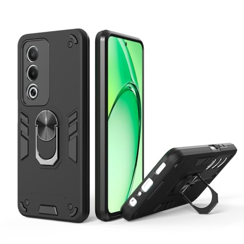 Image of NDCOM for Oppo K12x 5G Backcover | Protective Oppo K12x 5G Cover | Premium Shockproof Ring Holder Case Black