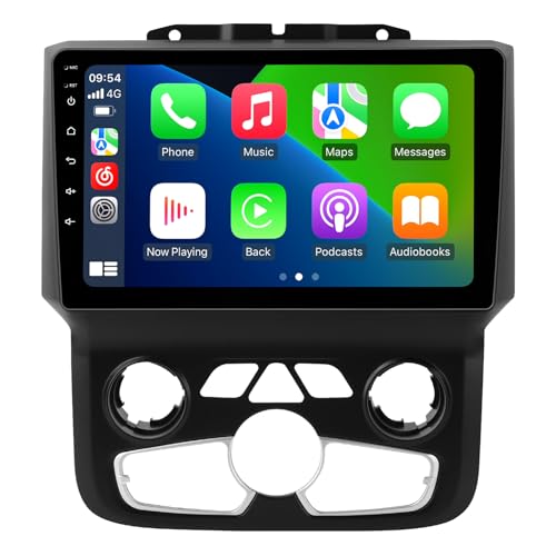 RONGJI Andorid 13 8 Core 4+64GB Car Radio Stereo for Dodge Ram 1500 2500 3500 2013-2019 Automatic AC Head Unit Upgrade Replacement, 9