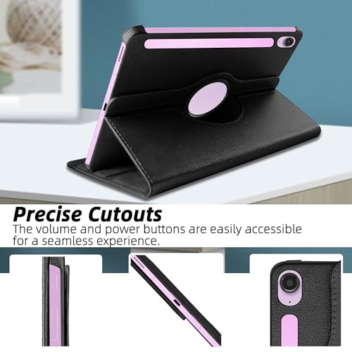 Image of TGK Rotating Cover for Samsung Galaxy Tab S9 FE 10.9 inch Tablet /Tab S10 FE 10.9-Inch 360 Degree Rotating Leather Flip Case (Black)