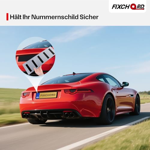 FIXCHORD Doppelseitiges Klebepads Extra Stark, 10 x Nummernschild Klebeband aus Schaumstoff mit 3M VHB 5962 Kleber, Selbstklebendes Kfz-Kennzeichen Klebepads für Fahrzeugkennzeichen, Nummernschilder