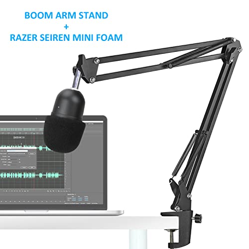 Razer Seiren Mini Boom Arm with Pop Filter - Mic Stand with Foam Cover Windscreen Compatible with Razer Seiren Mini Streaming Microphone by YOUSHARES by YOUSHARES - Image 3