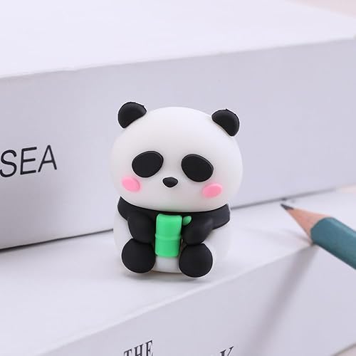 Miniatura 7 de Paquete de 6 sacapuntas de pata de gato, sacapuntas manuales de panda pequeño, sacapuntas de garra de gato de dibujos animados, sacapuntas kawaii,