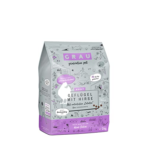 GRAU generation pet - Trockenfutter für Katzen - Geflügel mit Hirse 2 kg Cover