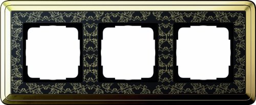 Preisvergleich Produktbild Gira 0213672 Abdeckrahmen 3-Fach Classix Art Messing, schwarz