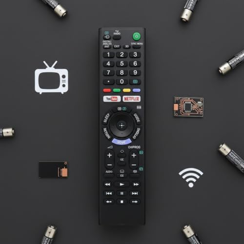 Image of KPDP 1 Year Warranty Universal Smart /Bravia /Android TV Remote Compatible for Original Sony RMT-TX200P RMT-TX201P RMT-TX202P RMT-TX300PRMT-TX301P RMT-TX321P, Black