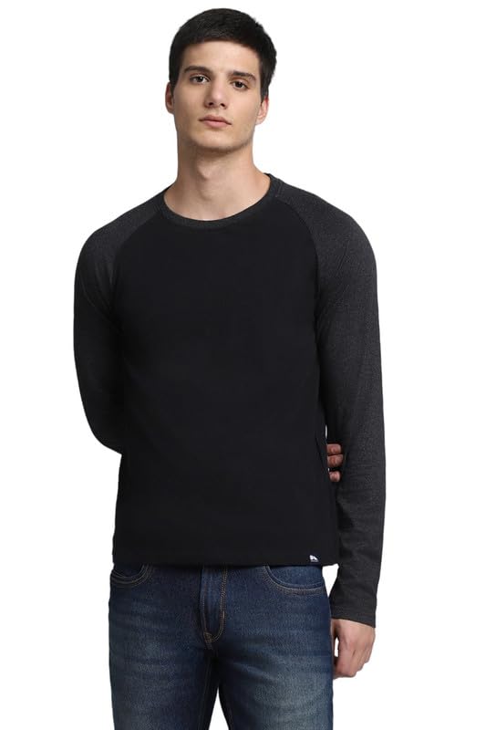 Image of Dennis Lingo Men's Cotton Crew Neck Tshirt, Regular Fit Long Sleeve