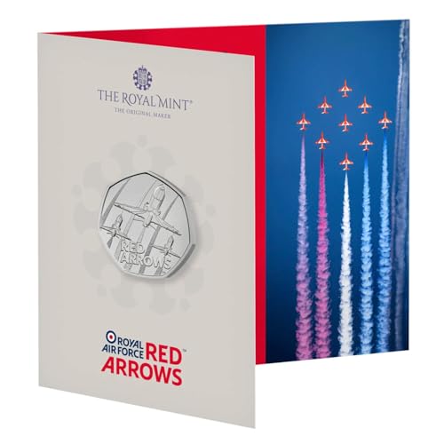 Pièce 50 Pence Red Arrows 2025 emballage scellé anti-oxydation pour collectionneur