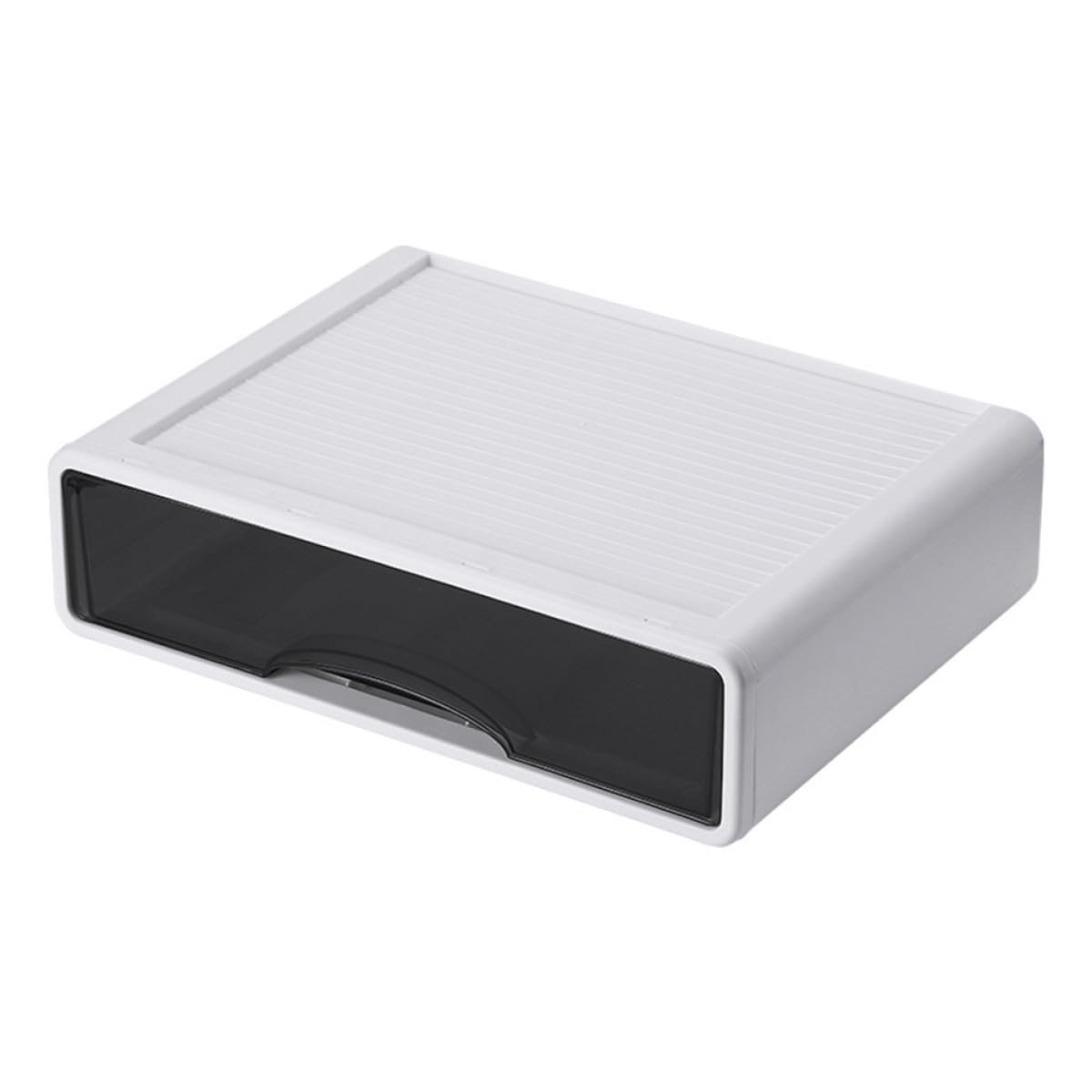 Alipis Organizador de Escritorio Cajones de Pp Blanco Apilable | Oficina y Mesa, Diseño Ranura, Almacenamiento para Accesorios y Maquillaje