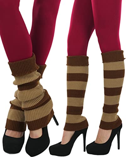 Image of ToBeInStyle Women's Long Over The Knee Leg Warmers Bright Thigh High
