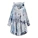 Produktbild MRULIC Damen Winter Wärme Softshell Pullover Flauschige Kapuzenpullover Mantel Fleece Fell Hoodie Sweatshirt Mantel Parka(B-Dunkelgrau,EU-48/CN-4XL)