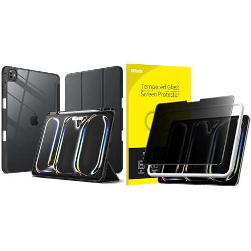 Funda iPad Pro 13 M5 M4 JETech para Evitar Miradas Ocultas y Proteger el Pencil contra Caídas
