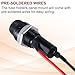 MECCANIXITY 10Pcs Panel Mount Fuse Holder 6x30mm AC 250V 10A/AC 125V 15A Screw Cap Fuse Holders with Pre-Soldered Wires,Oblate Port