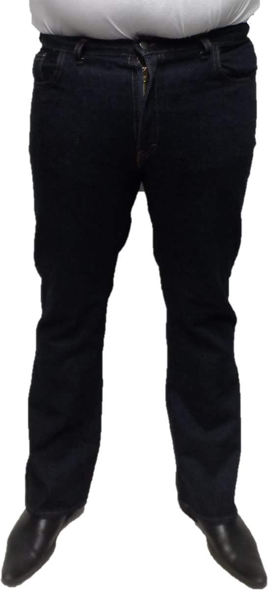Mazeys Men's Indigo Stonewashed Bootcut Flares Jeans (38W/ 30L, )