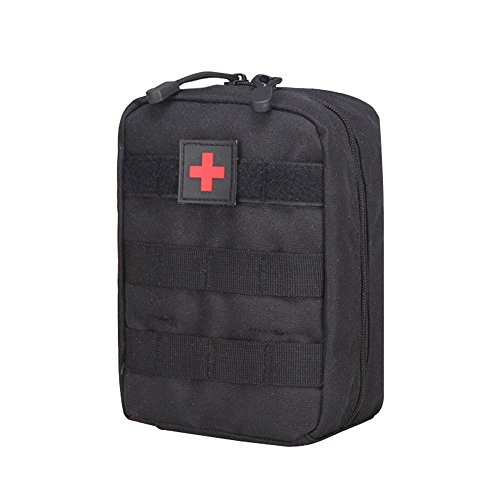 Mini Portable Pochette EMT Médecine Tactique Molle Sac de Premiers Soins Kit de Premier Secours Militaires pour Randonnée Camping Airsoft(Type 1) Cover