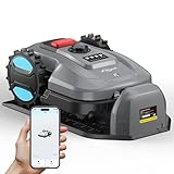 Robot Lawn Mower with App Control – Adjustable Cutting Height, Auto-Charging, Obstacle Detection & Smart Scheduling – Ideal for Lawns up to 1/8 Acre