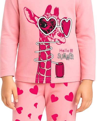 Image of Kuchipoo Girls Regular Fit Cotton T-Shirts and Pyjamas Clothing Set