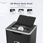 Wingwise Auto Feed Paper Shredder, 60 Sheets Cross Cut, CD/Credit Card Shredder with Anti-Jam & Dual Modes, 5.8 Gallon Bin, P-4 High Security, 26th Upgrade - Image 2