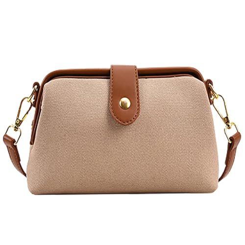 Alkyne Large Capacity Canvas Clutch Bag, Light Luxury Niche Solid Color Canvas Bag, Shoulder Bags for Women