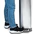Glad Slim Trash Can with Clorox Odor Protection - Narrow Kitchen Garbage Bin with Soft Close Lid, Step On Foot Pedal and Waste Bag Roll Holder, All Stainless, 45 Liter