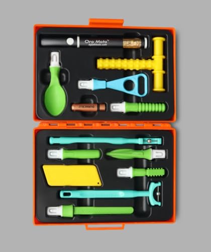 Image of Special Kit - Sensory Integration, Speech & Feeding Therapy Tools | Includes..Oro Moto Vibration brash, Pointer Spoon, Tongue Depressor, Wee Round Tip, Wee Round Textured, Soft Pointer, Uni Tip, Talk-Seal, Tongue Lateralization, Lip Seal, Chewy Tube Yellow Pack of 1 Kit