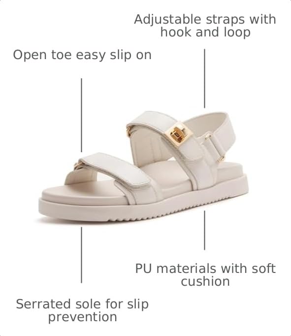 Image of vodvob Women's Platform Sandals Cushioned Footbed Open Toe Walking Summer