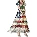 USA Dress Stars Stripe Casual Maternity Fashion Short Sleeve O Neck Lounge Dressy 4th of July Outfits for Women Vestidos De Verano para Mujer 2025