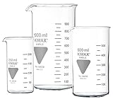 Boro 3.3 RASOTHERM Becherglas hohe Form mit Ausguss, (Boro 3.3), 600 ml