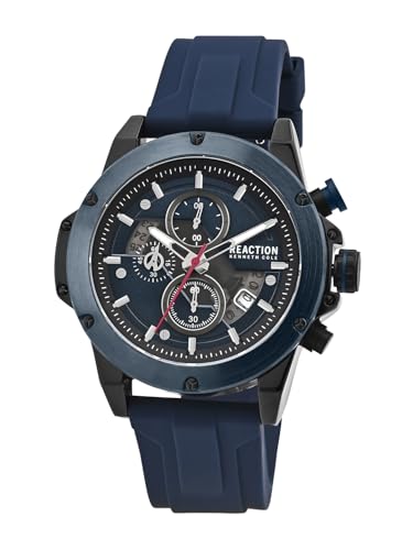 Image of Kenneth Cole Reaction Chronograph Dark Blue Dial Watch for Men - KRWGO0071102