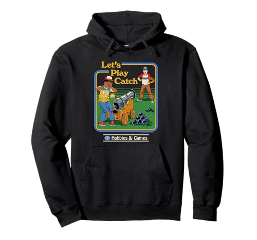 Photo de Let's Play Catch Cannon Retro Vintage Funny Adult Humor Sweat à Capuche