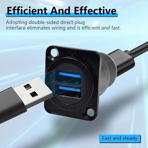 Conector Doble USB 3.0 Panel Mount 5 Piezas miniatura 4