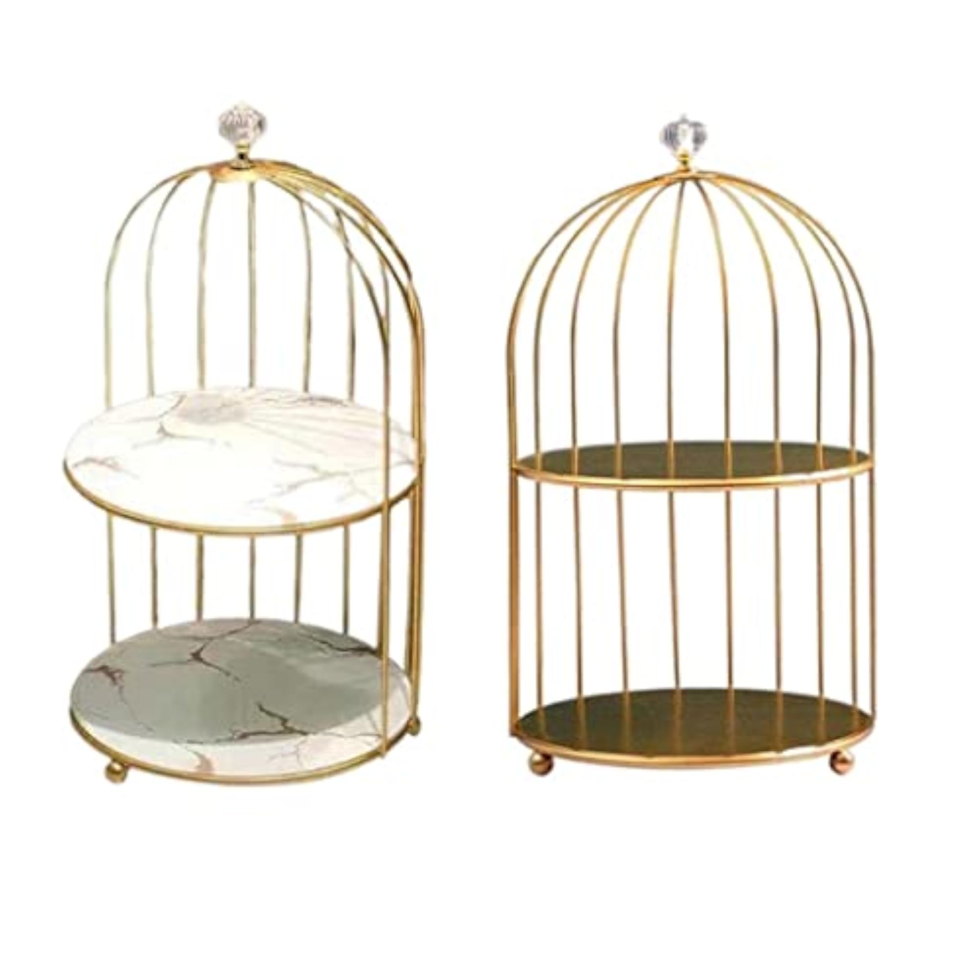Bird Cage Desktop Perfume Organizer Holder, 2 Tiers