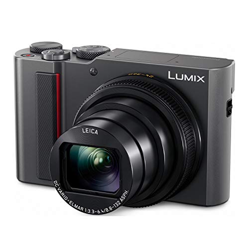 Image of PANASONIC LUMIX ZS200 4K Camera, 20.1 Megapixel High Sensitivity MOS Sensor, 15X LEICA DC Vario-Elmar Lens, 5-Axis HYBRID O.I.S. Plus, Live View Finder, 4K , DC-ZS200S (USA SILVER), Optical Zoom